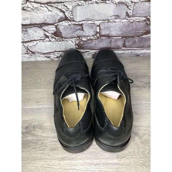 Studio Belverde Duke Black Leather Cap Toe Oxfords Dress Shoes Men’s Sz 11D/44EU - Picture 5 of 16